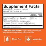 Qunol Turmeric Curcumin Capsules, 1500mg Extra Strength Supplement, Patented Hydro-Soluble Technology, Alternative to Turmeric Curcumin with Black Pepper, 90 Veggie Capsules