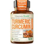 Turmeric Supplement - High Potency Turmeric Curcumin Supplement with 1200 mg Organic Tumeric and 95% Curcuminoids. Curcumin Supplements with Black Pepper for Immune & Joint Health. 60 Curcuma Capsules