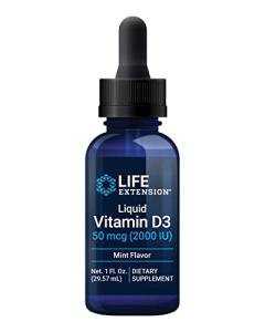 Life Extension Mint Liquid Vitamin D3, 2000 IU