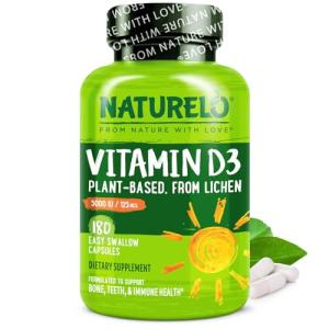NATURELO Vitamin D3 - Plant-Based Immune Support