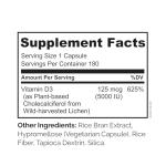 NATURELO Vitamin D3 - Plant-Based Immune Support