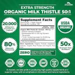 Organic Milk Thistle Extract, 20,000 mg, 200 Capsules