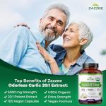 Zazzee Organic Odorless Garlic Extract, 5000 mg