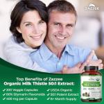 Organic Milk Thistle Extract, 20,000 mg, 200 Capsules