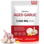 NVAJKIFE Aged Garlic Extract Softgels 7500mg Equivalent per Serving Odorless Garlic Supplement for Heart & Immune Support 300 Count, 5 Month Supply
