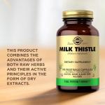 Solgar Milk Thistle - 100 Vegetable Capsules - Full Potency (FP) - Non-GMO, Vegan, Gluten Free, Dairy Free, Kosher - 100 Servings