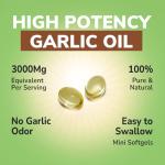 Vitalibre Odorless Garlic, 3,000mg Equivalent Per Serving, Extra Strength 100:1 Extract, Non-GMO, No Gluten, 300 Softgels