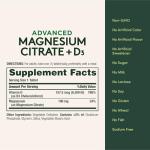 Nature's Bounty Advanced Vitamin D3 with Magnesium Citrate Immune Formula, Supports Immune and Bone Health, 90 Tablets