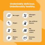 Renzo's Invincible Vitamin C for Kids with Elderberry and Zinc, Dissolvable Kids Vitamins for Immune Support, 60 Orange-Flavored Melty Tabs