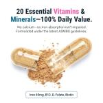 BariatricPal Multivitamin ONE 1 per Day! Bariatric Multivitamin Capsule with 45 mg of Iron | Easy to Swallow Capsule | Vitamin for Bariatric Surgery Patients | 30 Count (1 Month Supply)