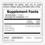 FITO MEDIC'S Lab - Vitamin a 25000 iu softgels - 250 Softgels- Ultra high Absorption, Healthy Skin & Eyes, Antioxidant Activity & Immune System Function.