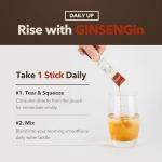 GINSENGin DailyUp Korean Red Ginseng Extract Stick 1000mg - Boost Energy | Enhance Memory | Support Immune System | Vegan | Liquid Supplements (10 Sticks)