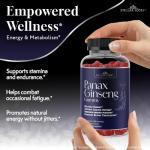 Stellar Secret Korean Red Ginseng 1500mg Gummies - Ginseng Supplement for Energy, Immune System Support, Panax Ginseng for Memory Function, Blood Circulation, Peach Flavor, 60 Count