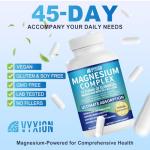 VYXION Magnesium Complex 900mg per Serving – High Absorption Magnesium Glycinate with Vitamin D3 K2 Zinc & B Vitamins – Sleep, Calm, Muscle & Nerve Support – 90 Capsules