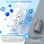 VYXION Magnesium Complex 900mg per Serving – High Absorption Magnesium Glycinate with Vitamin D3 K2 Zinc & B Vitamins – Sleep, Calm, Muscle & Nerve Support – 90 Capsules