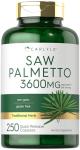 Carlyle Saw Palmetto for Men and Women | 3600 mg | 250 Capsules | Herb Extract Supplement | Serenoa Repens | Non-GMO and Gluten Free