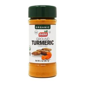 Badia Organic Turmeric Powder, 2 oz – Rich in Curcumin, Perfect for Cooking, Smoothies & Wellness