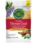 Traditional Medicinals Organic, Throat Coat Lozenges, Sweet Orange Fennel with Menthol - Herbal Cough Drops, Helps Soothe Sore Throat & Relieve Cough - Kosher, Stimulant-Free - 16 Count