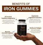 Black Girl Vitamins - Iron Gummies (20 mg), Supports Iron Deficiency & Anemia, Gluten-Free, Gelatin Free, Made in The USA (Grape, 60 Count) 30 Day Supply