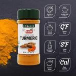 Badia Organic Turmeric Powder, 2 oz – Rich in Curcumin, Perfect for Cooking, Smoothies & Wellness