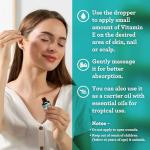 GuruNanda Pure & Natural Vitamin E Oil for Skin, Scars, Face, & Nails, 5,000 IU, With D-Alpha Tocopherol & MCT Oil to Help Enhance Absorption, Non-GMO & Vegan, 2 FlOz