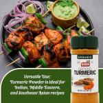Badia Organic Turmeric Powder, 2 oz – Rich in Curcumin, Perfect for Cooking, Smoothies & Wellness