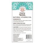 GuruNanda Pure & Natural Vitamin E Oil for Skin, Scars, Face, & Nails, 5,000 IU, With D-Alpha Tocopherol & MCT Oil to Help Enhance Absorption, Non-GMO & Vegan, 2 FlOz