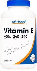 Nutricost Vitamin E 400 IU, 240 Softgel Capsules - Gluten Free, Non-GMO