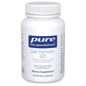 Pure Encapsulations Saw Palmetto 320 - Fatty Acids & Other Essential Nutrients to Support Metabolism & Urinary Function - with Saw Palmetto Extract - 120 Softgel Capsules