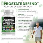 Clean Nutraceuticals Saw Palmetto Pumpkin Seed Oil Pygeum Sunflower Lecithin Stinging Nettle Cranberry - Prostate Supplements for Men with Lycopene - 90 Caps