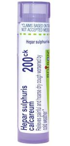 Boiron Hepar Sulphuris Calcareum 200Ck Homeopathic Medicine for Cough - 80 Pellets