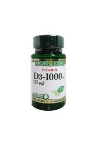 Nature's Bounty Vitamin D3 1000 100 mg Soft Gels, 120 Count