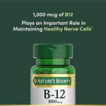 Vitamin B12 by Nature's Bounty, Vitamin Supplement, Supports Energy Metabolism and Nervous System Health, 1000mcg, 100 Tablets