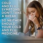 Amazon Basic Care Nighttime Severe Cold and Flu Syrup, Max Strength Liquid Medicine, Multi-Symptom Relief, for Adults and Children 12 Years and Older, Mixed Berry Flavor, 12 fl oz (Pack of 1)