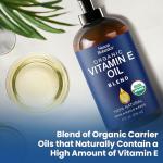 Organic Vitamin E Oil Blend 67,000 IU - 8 fl oz - Made from Pure, Natural Oils for Skin, Scars & Face - Aceite de Vitamina E - Nexon Botanics