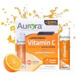Vida Lifescience Aurora Nutrascience Mega-Pack Liposomal Vitamin C, Immune Support, 3,000 mg per Serving, Vegan, Gluten Free, Non-GMO, 32 Single Serve Packets, Orange