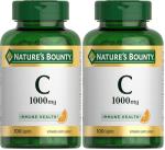 Nature's Bounty Vitamin C 1000mg, Immune Support Supplement, Powerful Antioxidant, 2 Pack, 100 Caplets