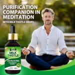 Milk Thistle Liquid Supplement, Natural Extract Drops for Liver Cleanse Detox & Repair, Vegan Non-GMO Formula to Immune System Boost and Skin Health, 2.0 Fl Oz