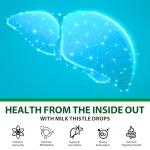 Milk Thistle Liquid Supplement, Natural Extract Drops for Liver Cleanse Detox & Repair, Vegan Non-GMO Formula to Immune System Boost and Skin Health, 2.0 Fl Oz