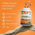 NaturaLife Labs Vitamin C with Vitamin D3, Zinc, Elderberry & Ginger Root – 1,700 mg per Serving – 100 Capsules, Vegan, Non-GMO, Gluten Free