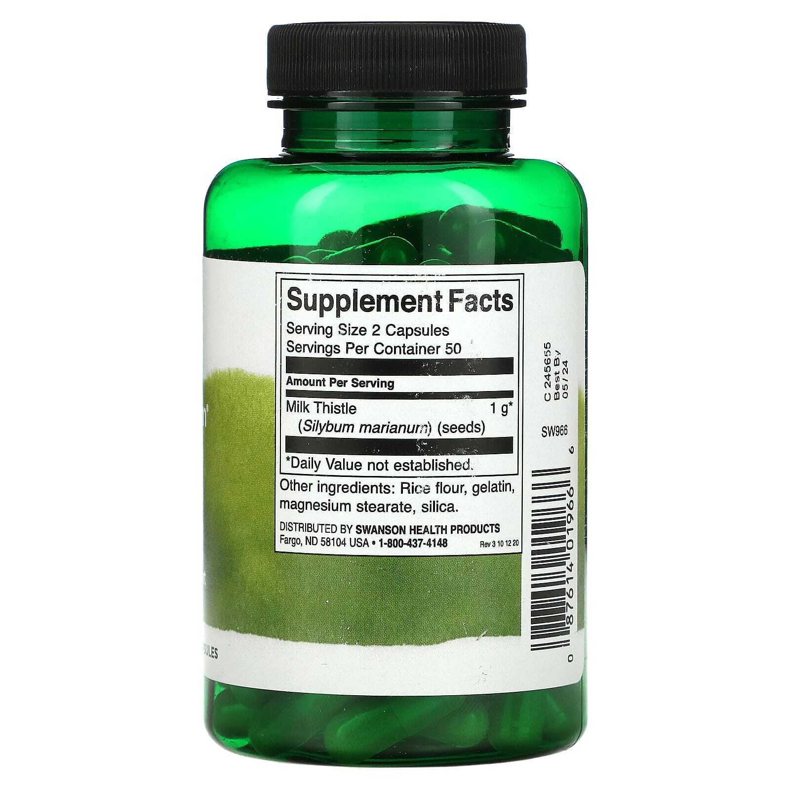 Full Spectrum Milk Thistle for Detox (100 Capsules)