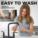 Zulay Kitchen Premium Garlic Press Set - Rust Proof Professional Garlic Mincer Tool - Easy-Squeeze, Easy-Clean with Soft, Ergonomic Handle - Silicone Garlic Peeler & Brush (Silver)