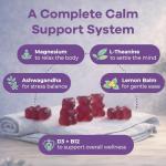 Magnesium Gummies for Stress & Sleep - 300mg Magnesium Complex with Glycinate, Citrate, Malate & Taurate - Supports Relaxation, Muscle & Heart Health - Vegan, Sugar-Free, Non-GMO - 60 Gummies