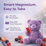Magnesium Gummies for Stress & Sleep - 300mg Magnesium Complex with Glycinate, Citrate, Malate & Taurate - Supports Relaxation, Muscle & Heart Health - Vegan, Sugar-Free, Non-GMO - 60 Gummies