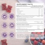 Magnesium Gummies for Stress & Sleep - 300mg Magnesium Complex with Glycinate, Citrate, Malate & Taurate - Supports Relaxation, Muscle & Heart Health - Vegan, Sugar-Free, Non-GMO - 60 Gummies