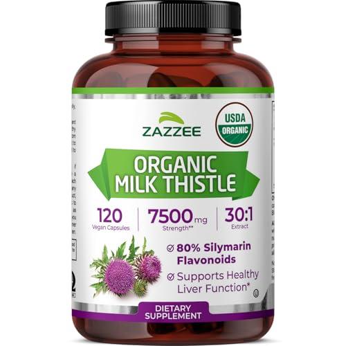 Organic Milk Thistle Extract Capsules - 7500mg Strength