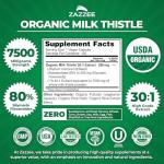 Organic Milk Thistle Extract Capsules - 7500mg Strength
