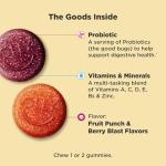 OLLY Kids Multivitamin & Probiotic Gummy, Digestive Support, Vitamins A, D, C, E, B, Zinc, Chewable Supplement, Berry Flavor, 35 Day Supply - 70 Count