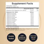 Magnesium Complex 500mg, 300 Capsules | 10-in-1 Magnesium Glycinate, Citrate, Malate & More | Chelated Form for Easy Absorption | Non-GMO