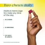 MegaFood Relax + Calm Magnesium Complex with Magnesium Citrate & Malate for Heart Health, Muscle Tension & More – Doctor Formulated - Vegetarian – Grape Flavor - 30 Soft Chews (15 Servings)